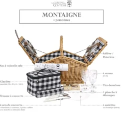 Panier pique-nique montaigne - 4 pers.