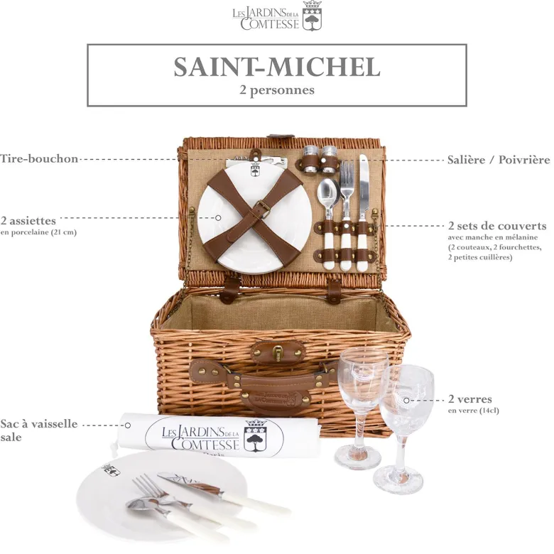 Panier pique-nique saint-michel 2 pers.