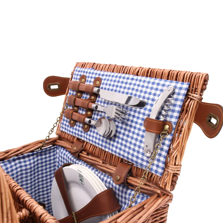 Panier pique-nique st-germain bleu 4p