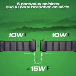Panneau de recharge solaire pliable