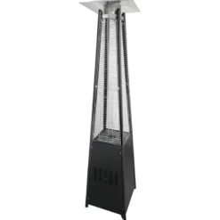 Parasol chauffant gaz stockholm 13kw acier noir + housse de protection