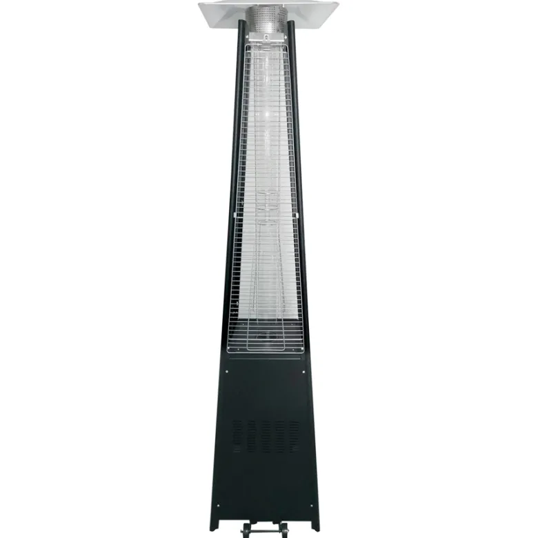 Parasol chauffant gaz stockholm 13kw acier noir + housse de protection