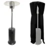 Parasol chauffant oslo chauffage d'extérieur gaz acier noir + housse