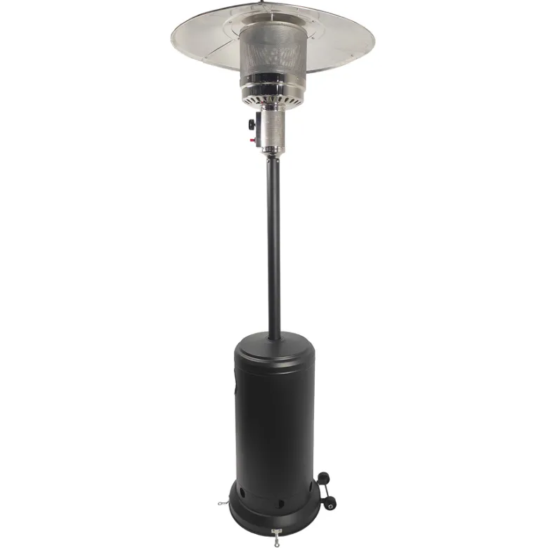 Parasol chauffant oslo chauffage d'extérieur gaz acier noir + housse