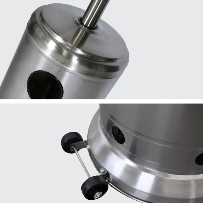 Parasol chauffant oslo chauffage d'extérieur gaz acier inox + housse