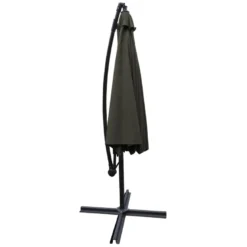 Parasol déporté molokai carré 2,7x2,7m gris + housse