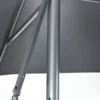 Parasol en aluminium laqué et toile olefin - gris anthracite