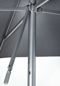 Parasol en aluminium laqué et toile olefin - gris anthracite