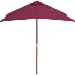 Parasol mobilier de jardin avec mât en 150 x 200 x 235 cm bois marron