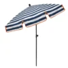 Parasol rayé bleu