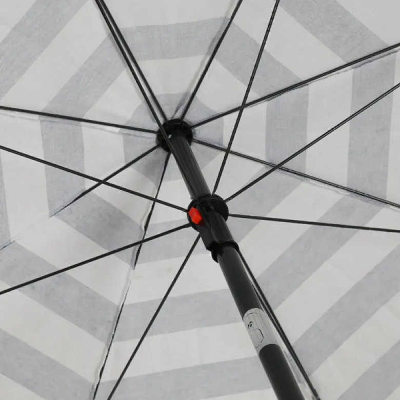 Parasol rayé bleu