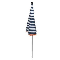 Parasol rayé bleu