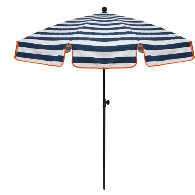 Parasol rayé bleu