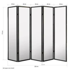 Paravent bois 5 pans bambou clair