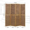 Paravent bois 4 pans bambou marron