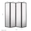 Paravent bois 4 pans clair