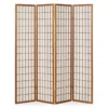 Paravent bois pans shoji marron pliable