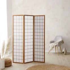 Paravent homestyle4u marron
