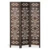 Paravent marron design 3 panneaux