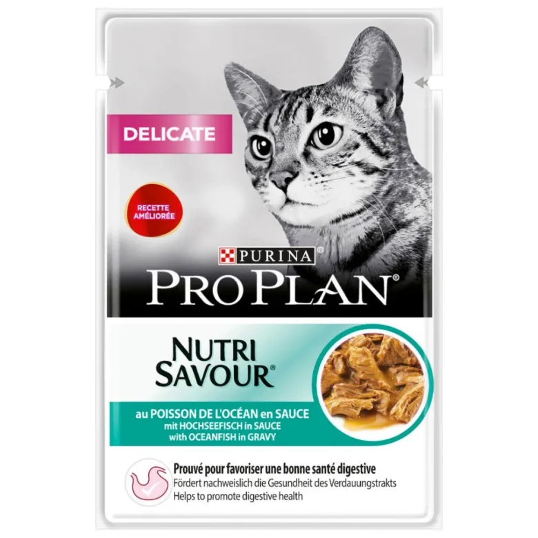 Patee chat delicate sauce adult poisson - purina proplan