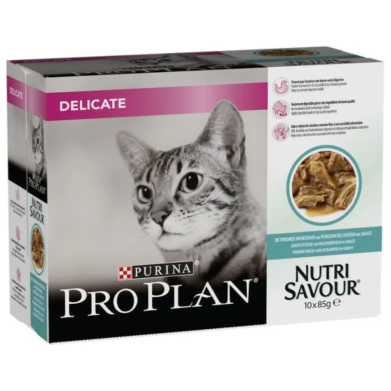 Patee chat delicate sauce adult poisson - purina proplan