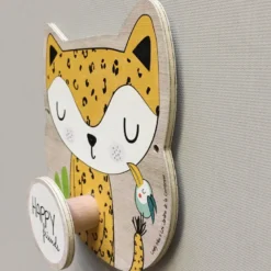 Patère murale enfant porte-manteau bois