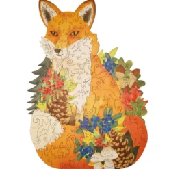 Paulette et sacha puzzle en bois renard