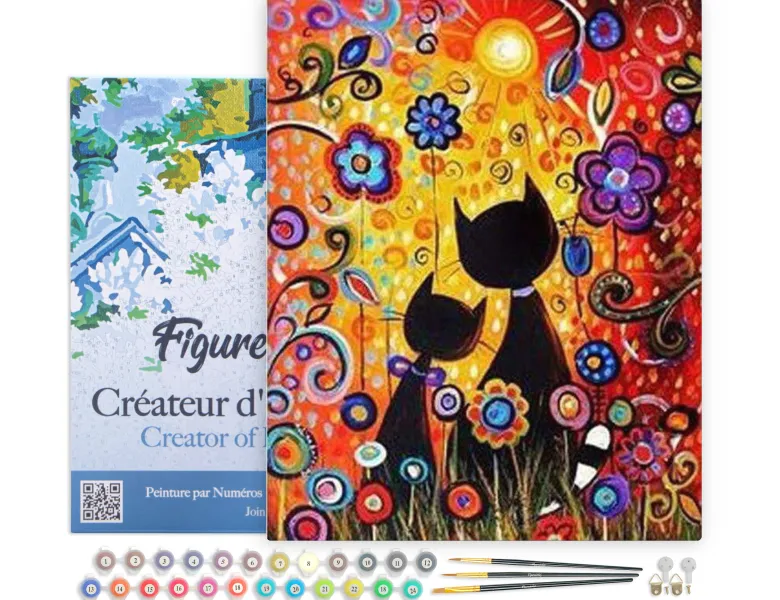 Peinture par numéro chats cartoon