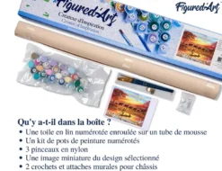 Peinture par numéro coucher de soleil .