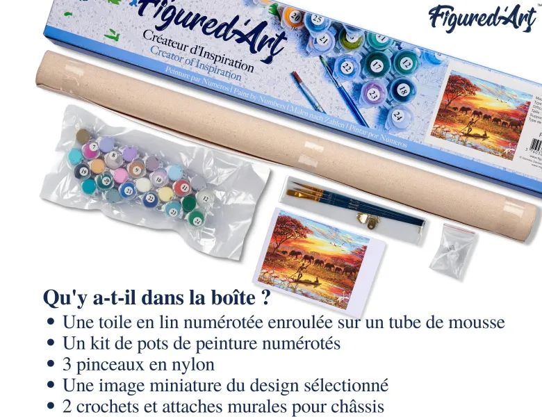 Peinture par numéro coucher de soleil .