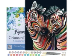 Peinture par numéro couple de zèbres .
