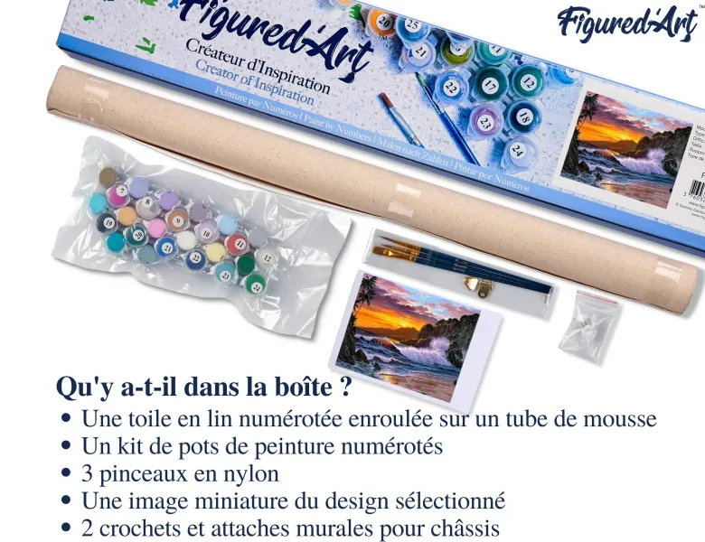 Peinture par numéro falaise et vagues
