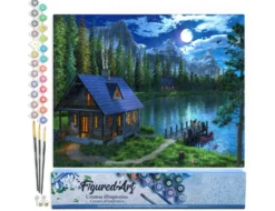 Peinture par numéro lac nocturne