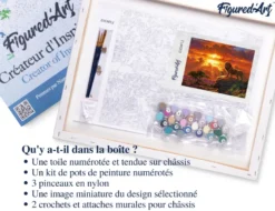 Peinture par numéro lion au coucher de .
