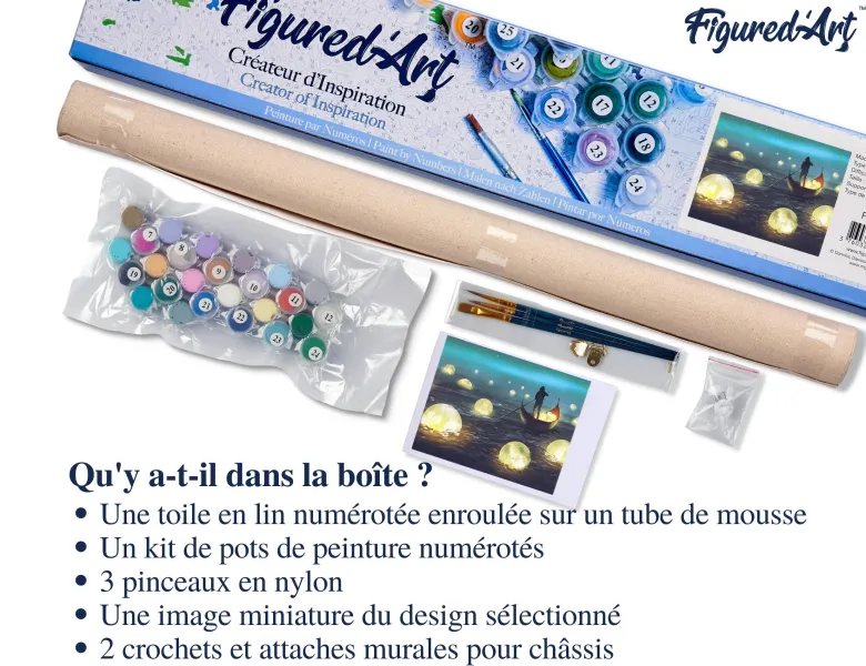 Peinture par numéro lumières sur le lac