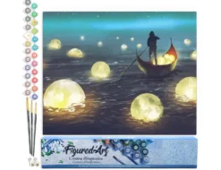 Peinture par numéro lumières sur le lac