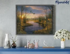 Peinture par numéro maison de campagne .