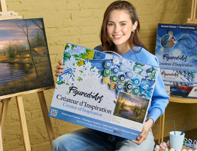 Peinture par numéro maison de campagne .