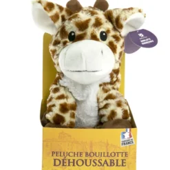 Peluche bouillotte déhoussable girafe
