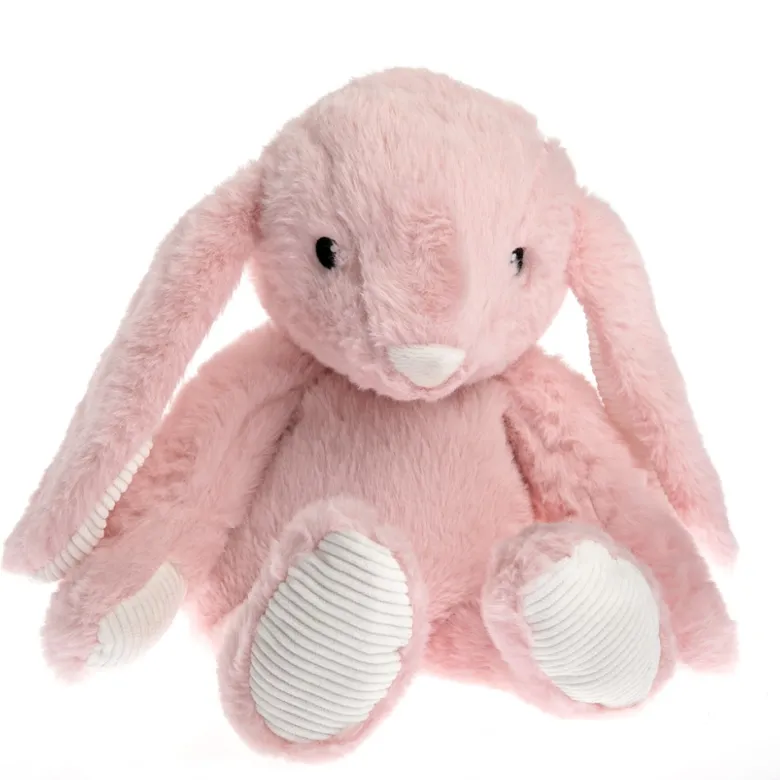 Peluche bouillotte lapin rose