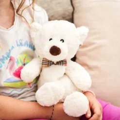 Peluche bouillotte ours blanc