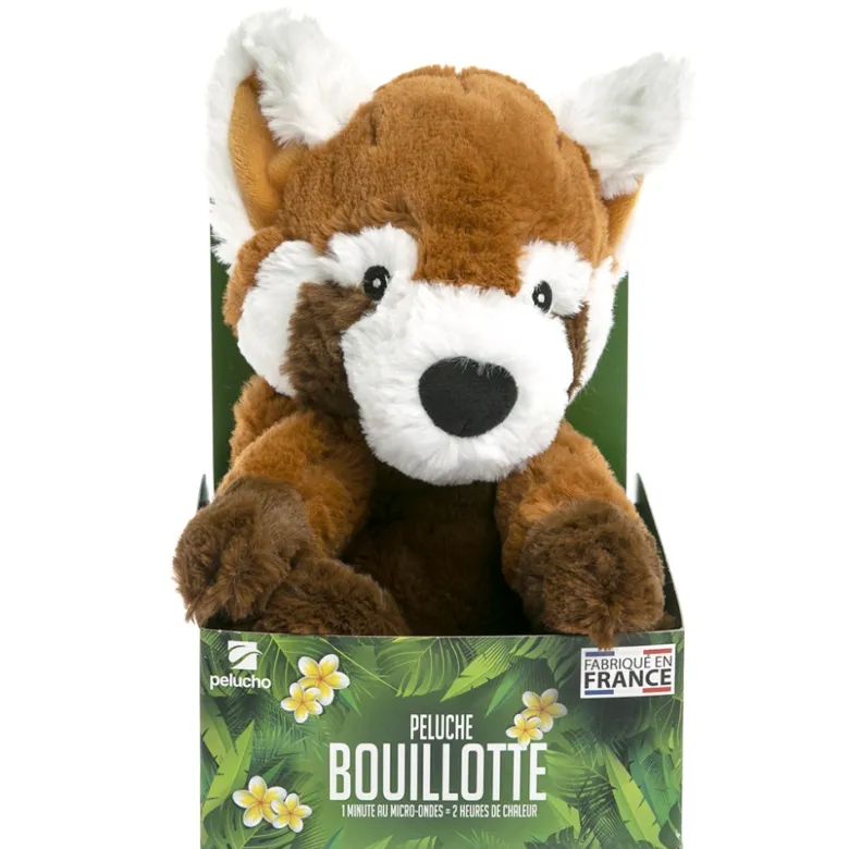 Peluche bouillotte panda roux