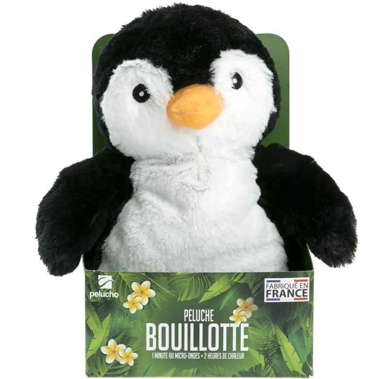 Peluche bouillotte pingouin