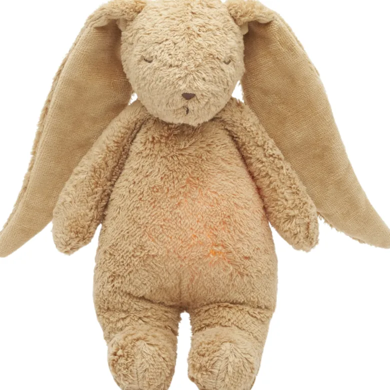 Peluche veilleuse lapin nature bio avec sons & lumières cappuccino 2.0