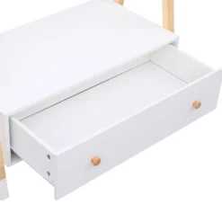 Penderie pour enfant bois et blanche avec tiroir lou