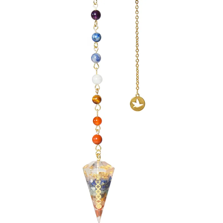 Pendule orgonite 7 chakras