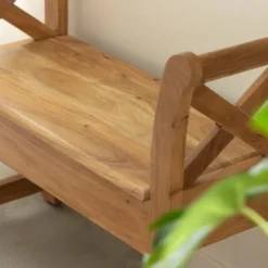 Petit banc en bois d'acacia isolde