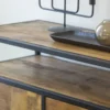 Petit buffet en métal et bois massif