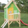 Petite cabane sur pilotis verte fantasia