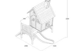 Petite cabane sur pilotis verte fantasia